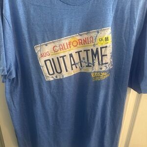 Universal studios Blue Graphic T-Shirt with License Plate Design